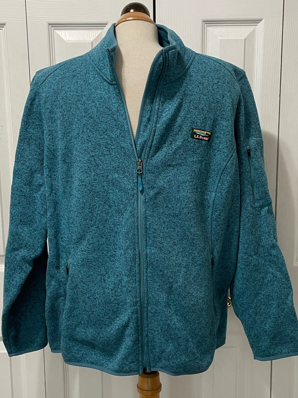 L.L. Bean Teal Full-Zip Sweater Fleece Jacket